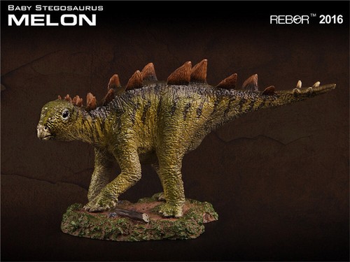 REBOR 1:35 Stegosaurus Dinosaur Figure Mom&Baby Animal Model New In Stock - Picture 16 of 16