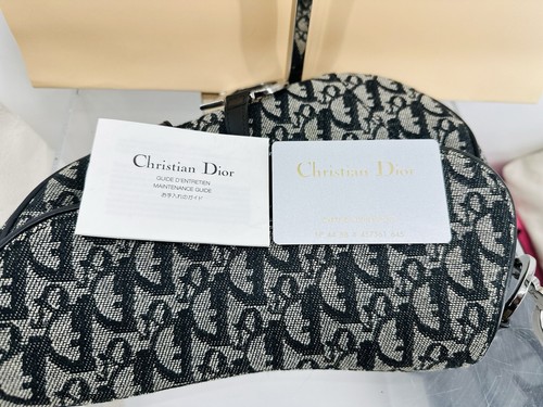Dior Saddle Bag Oblique Jacquard Dustbag Card And Receipt - Picture 14 of 17
