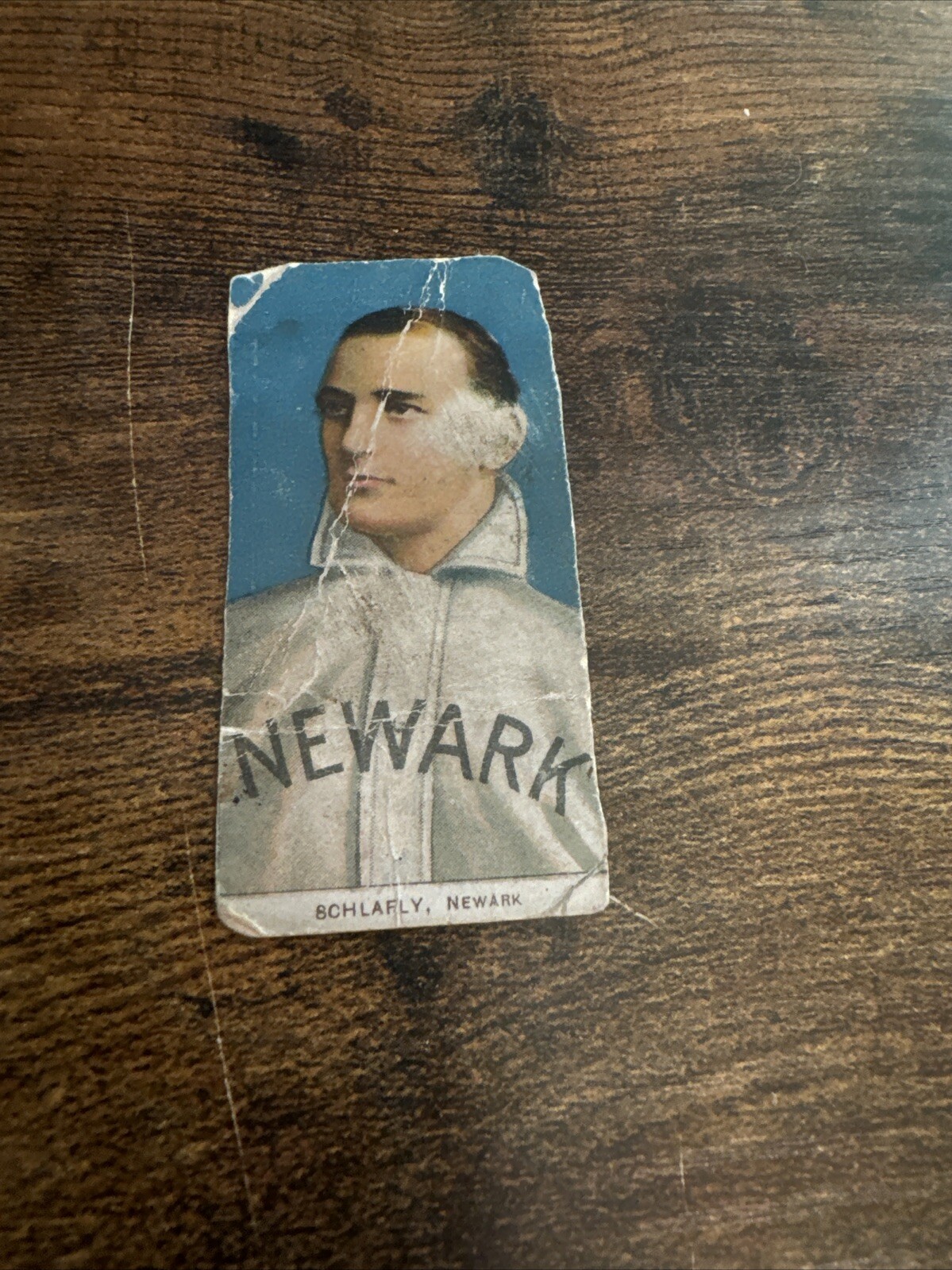 1909-11 T206 -  350 Back Larry Schlafly (RC) Trimmed Creased Piedmont Baseball