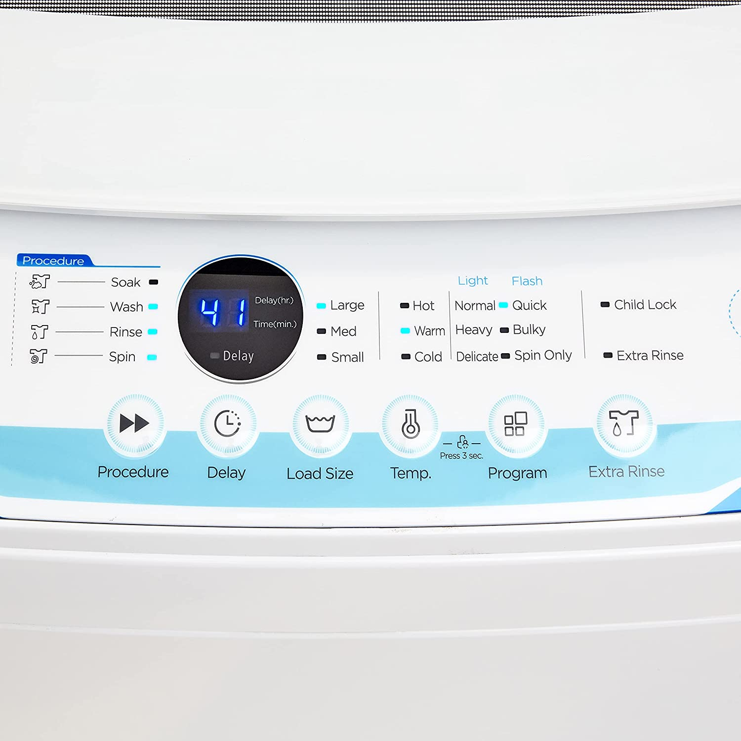 COMFEE’ Washing Machine 2.0 Cu.Ft LED Portable Washing Machine and