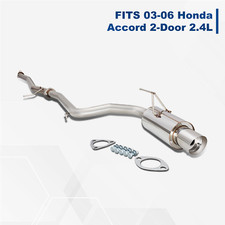 For 03-07 Accord Cm7cm8 4cyl K24a4 Stainless 4 Muffler Tip Catback Exhaust Kit