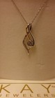  Kay Jewelers Sterling Silver And 10K Yellow Gold 4 Diamond Necklace (18 Inch) — photo 2