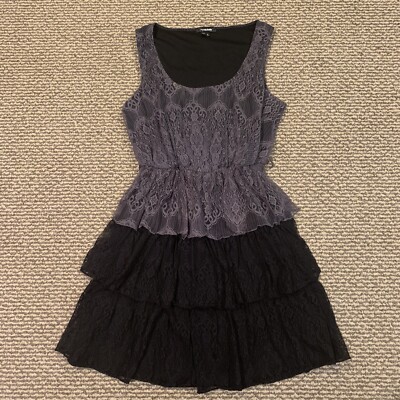 juniors black peplum dress My Michelle Lace Peplum Dress, Size Large Juniors