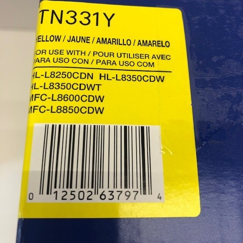 Brother TN331Y Genuine Yellow Toner Cartridge TN 331Y OEM - WEIGHS 100% FULL! - 第 9/12 張圖片