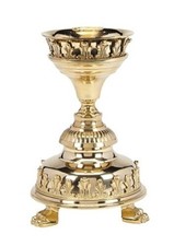 Notre Dame Altar Candlestick, Brass 8-3/4" High (USUALLY SHIP WITHIN 2 DAYS)