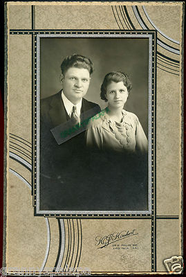 #ad Antique Deco Photo Sioux Falls South Dakota Young Couple $12.60