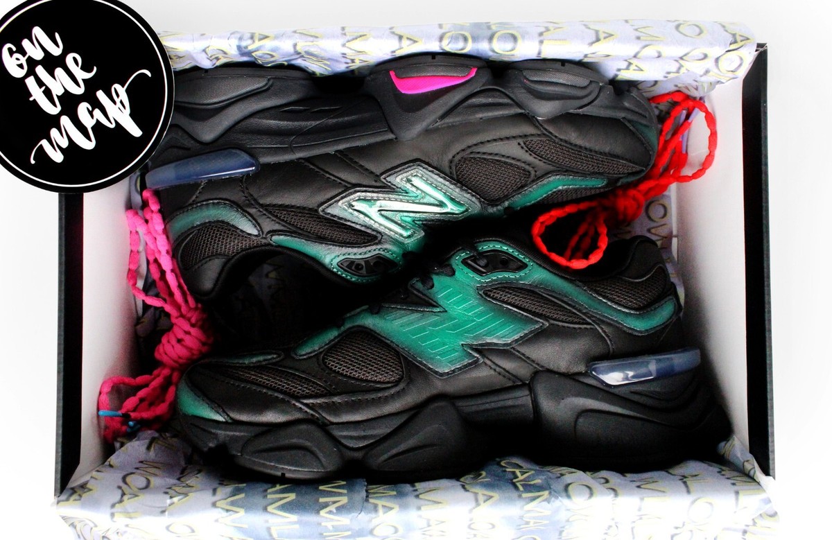 New Balance 9060 x Mowalola Black Teal Burglarwear UK 5 6 7