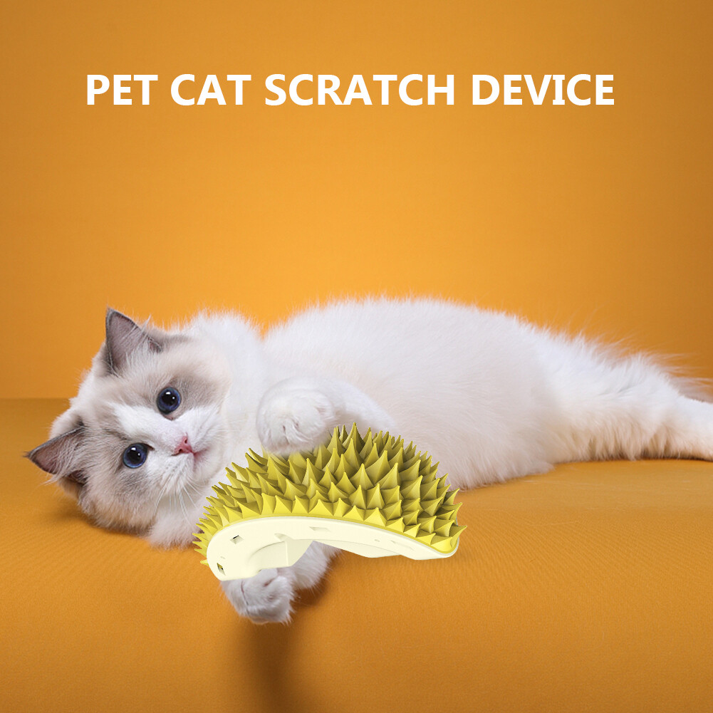Durian Shape Self Groomer Comb with Cat Mint Tickling Comb Pet Grooming