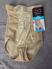Maidenform FLEXEES High Waist Brief Nude Small Sculpts Ultra Firm Cool Comfort