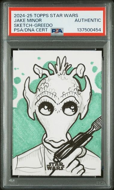 Jake Minor Star Wars 2025 Topps Chrome Sketch trading card — raw and PSA graded price guide