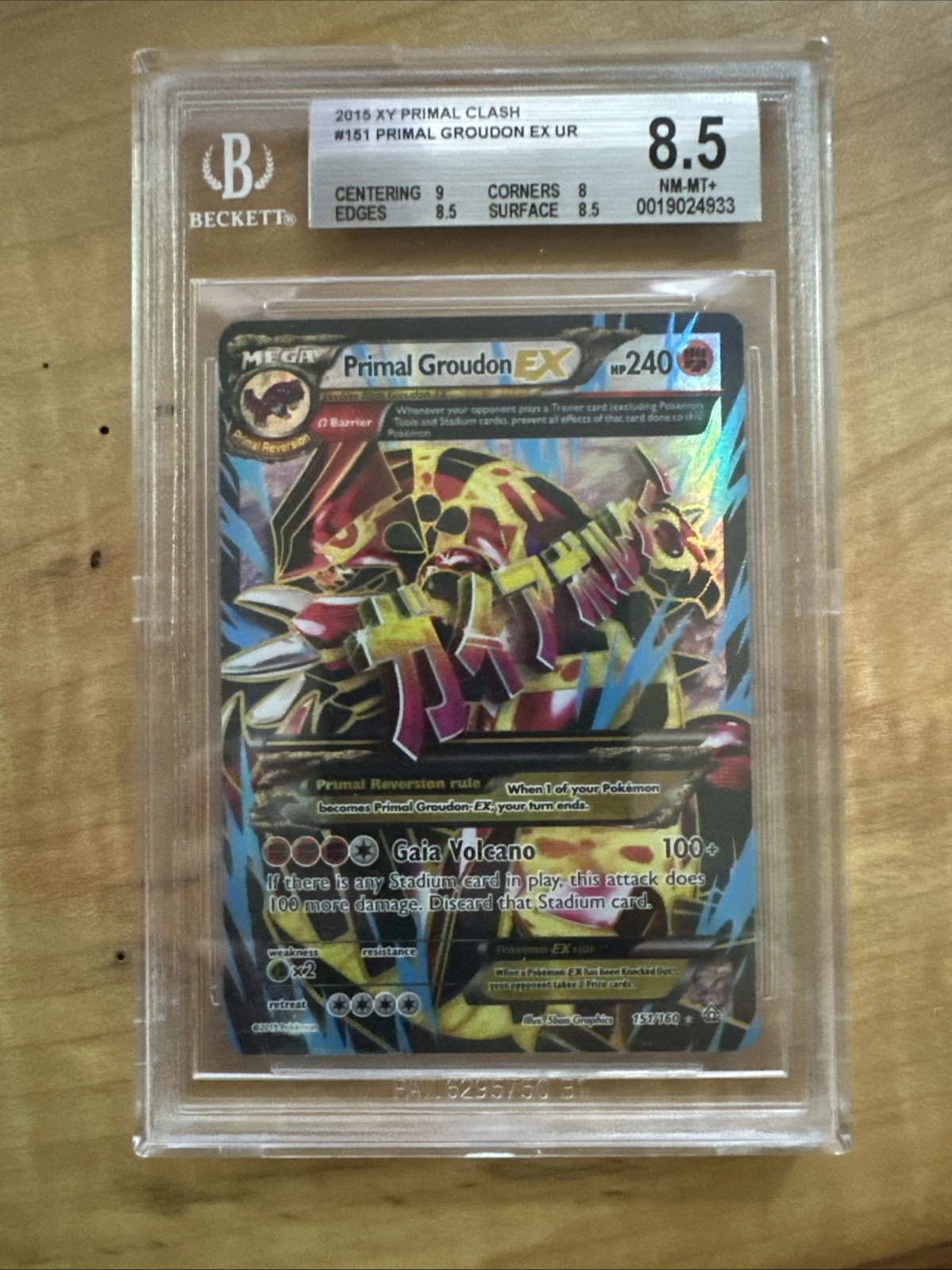 Pokemon 2015 XY Primal Clash #151 Full Art Primal Groudon EX