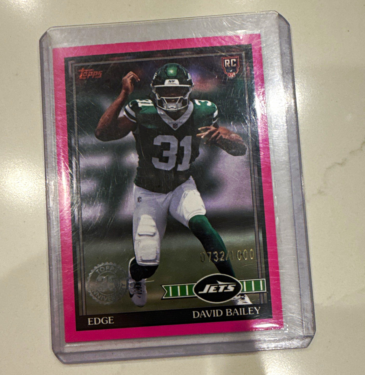 Topps 2026 David Bailey New York Jets Pink Rookie RC /1000 #91TR-43