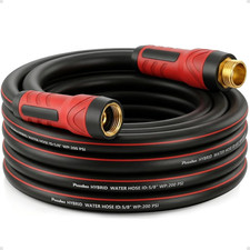 Garden Hose 25Ft X 5/8", NON-EXPANDABLE Heavy Duty Premium Flexible Hose No Ki