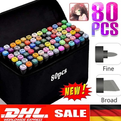 80 Farbe CopicMarker Lackmarker Stifte Architektur Twin Tip Graffiti Draw Pens