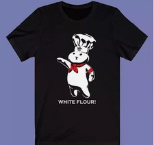 Pillsbury Doughboy White Flour Logo Men's Black T-shirt