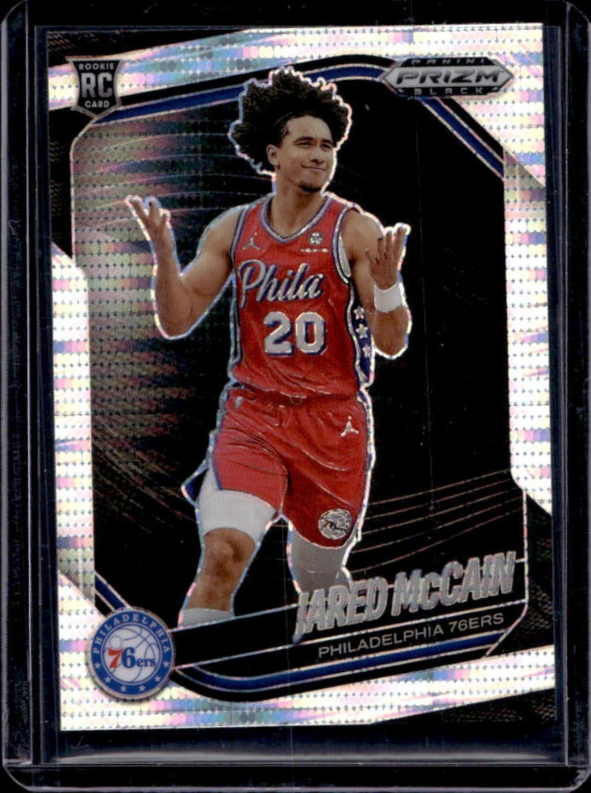 2024-25 Prizm Black Jared McCain RC Pulsar Prizm #80 76ers