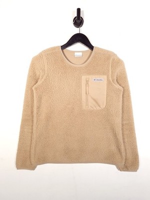 Columbia West Bend Damen-Fleecepullover mit Rundhalsausschnitt Größe Small Damen beige