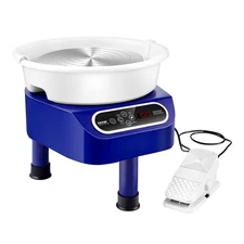 10in 350W Direct Drive Pottery Wheel with Foot Pedal & LCD Touch Screen, Blue