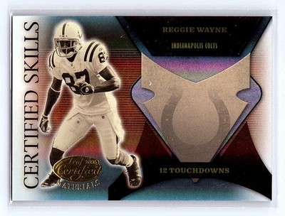 Reggie Wayne 2005 Leaf Certified Materials #CS-37 Certified Skills Mirror #/500