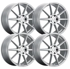 (Set-4) Voxx Lucca 19x8.5 5x112 Silver Machined 32mm Wheels Rims 19 Inch