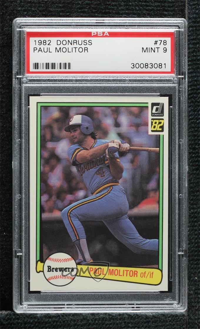 1982 Donruss Paul Molitor #78 PSA 9 MINT HOF 0d3