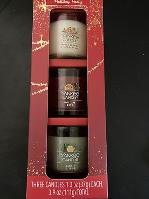 Yankee Candle - Holiday Party Trio - 3 Candles (1.3 oz ea.) NEW in Box
