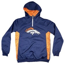 Denver Broncos Team Apparel Youth Size XL Blue Hoodie Football Mile High Logo