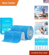 16ft PRO Kinesiology Tape - Elastic Therapeutic Tape in Blue, 2 Rolls 2.36 per gallon