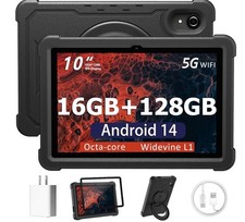 Tablet 10 Inch Android 14 Tablet, 16GB RAM 128GB ROM, 1TB Expansion, Octa-core,