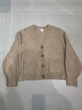 Aligne Oatmeal Beige Coloured V Neck Cardigan. Size M.