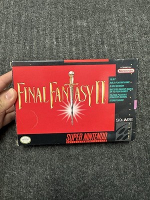 Final Fantasy II 2 Super Nintendo SNES Authentic CIB Complete Box Manual Map