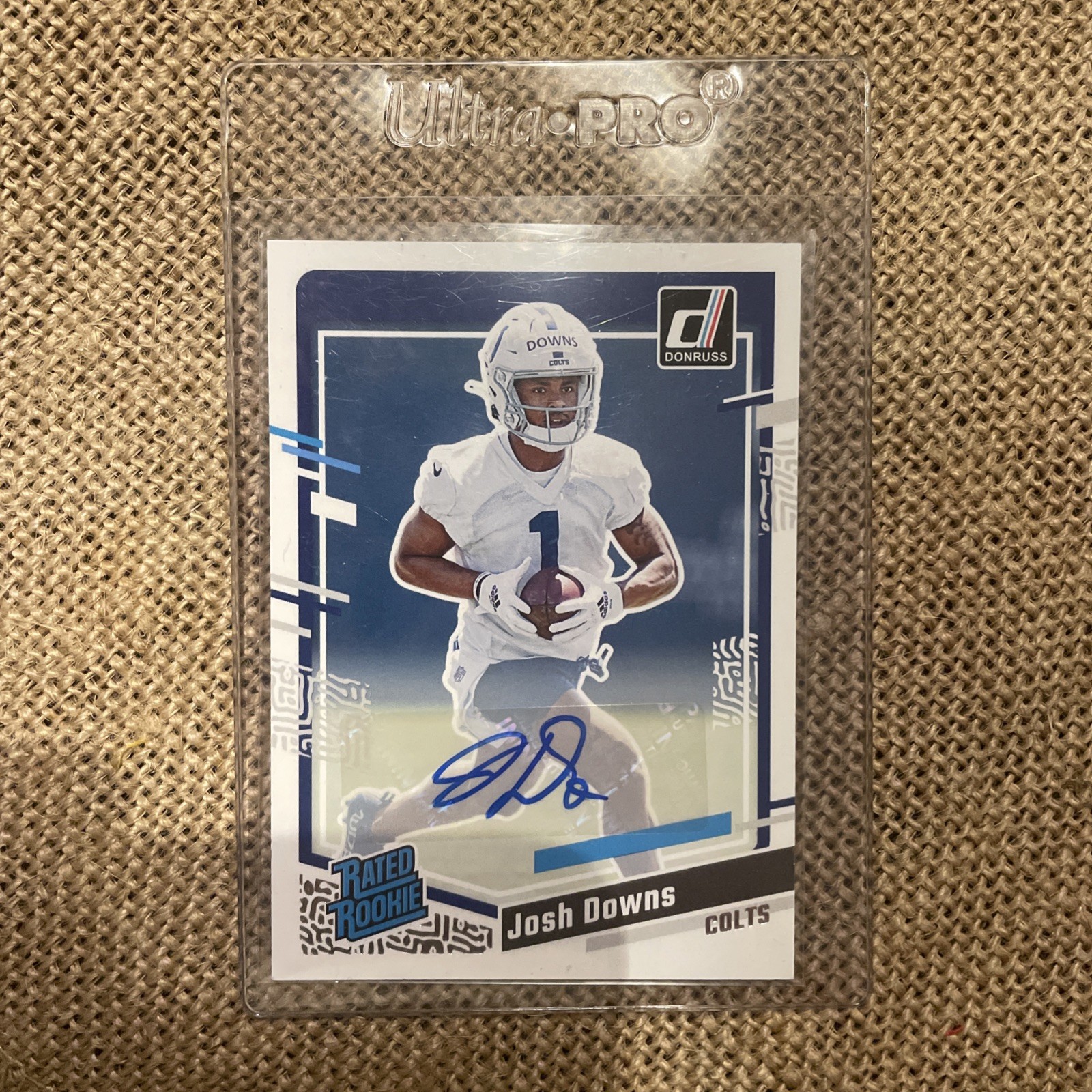 2023 Panini Donruss Josh Downs Rated Rookie Auto #345 Colts