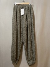 NWT ZARA Women Elastic Waist Hi-Rise Crinkle Cuff Balloon Pants SZ S Olive Gray