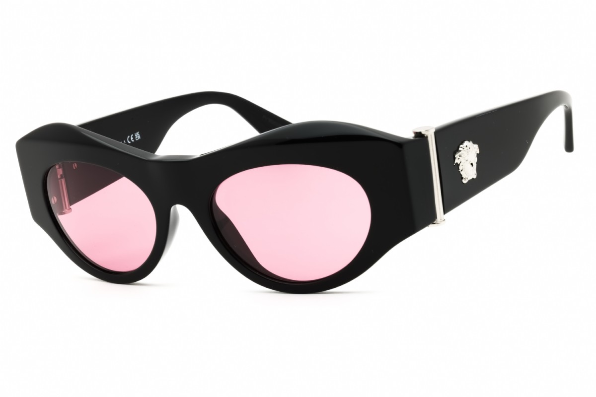 Versace VE4477U 532084 Black/Pink 52-19-135 Sunglasses New Authentic