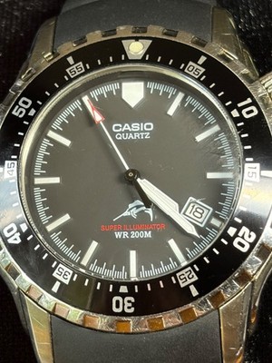 VTG Casio MDV-102 Duro Marlin Super Illuminator 200M Diver Watch 3304 NewBattery