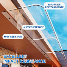 Front Door Drainage Awning Canopy Shelter Patio Window Rain Roof Sun Shade Cover