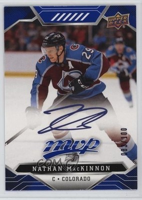 2019-20 MVP Puzzle Back Blue Script Achievements 83/100 Nathan MacKinnon #12 f0l