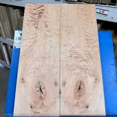 Quilted Maple 1/2'' Rustic Quilt Bookmatch KD Big Leaf 22''x15''x.6'' Fig Carve Top