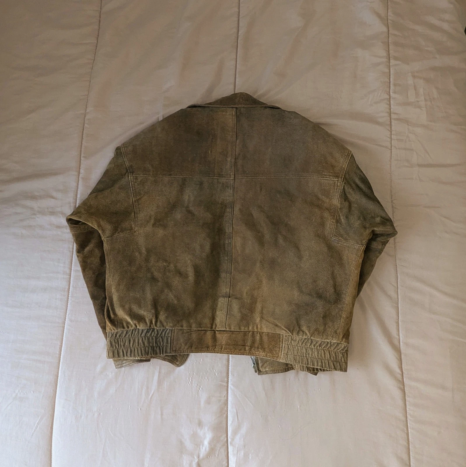 Wilson Men's Brown Authentic Leather Bomber Jacket Full Zip Lined Size M Vintage - product detail image 2