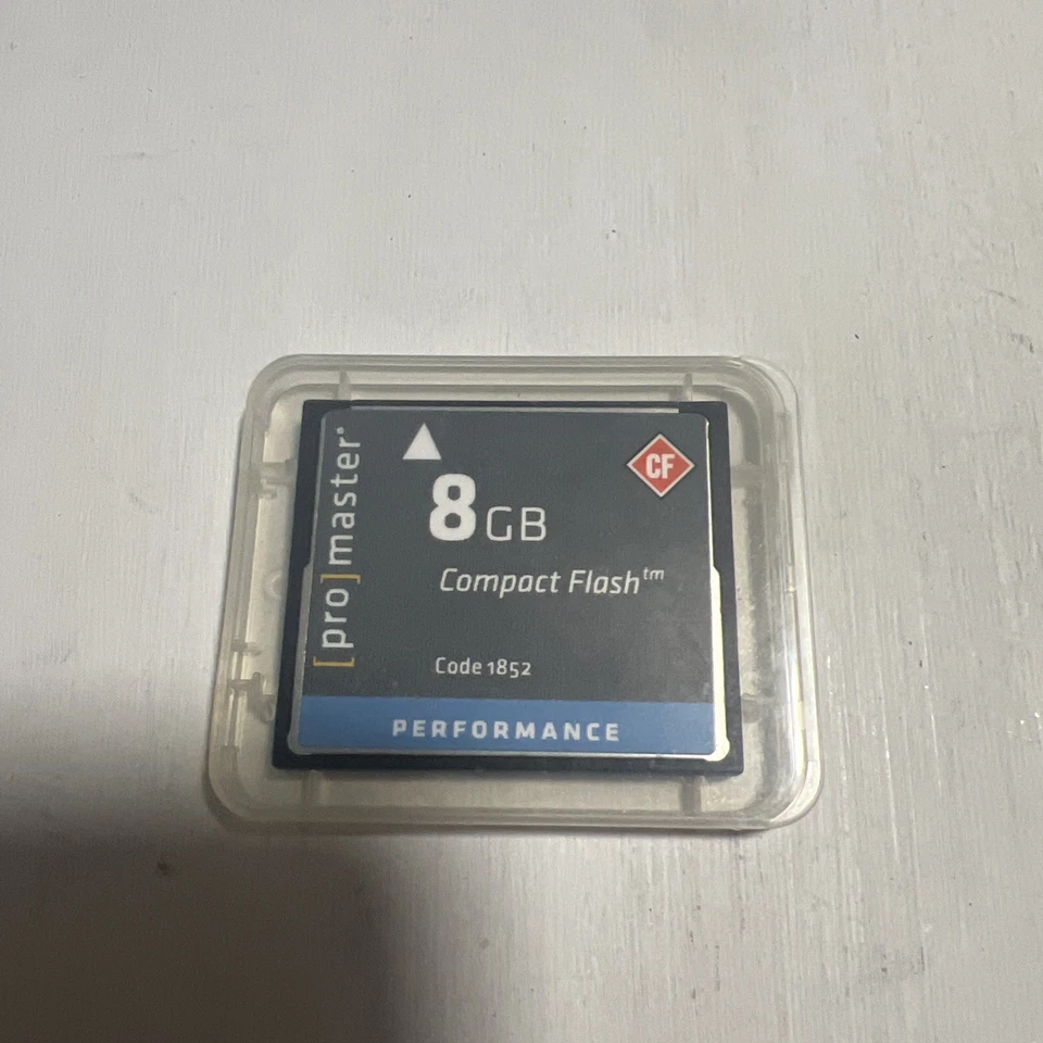 Promaster Performance 8GB CompactFlash CF Memory Card Code 1852 w/ Case - Image 3 of 3