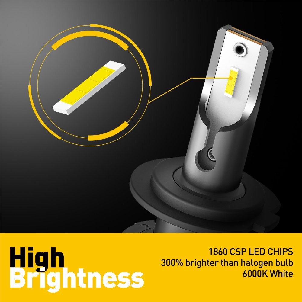 2x AUTO H7 LED Headlight Bulbs Low Beam Conversion Kit Cool White 6000K Lamp USA