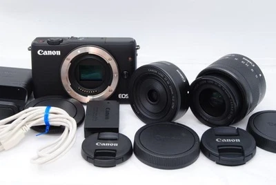 Canon EOS M10 Mirrorless Camera Kit 15-45mm Dual Lens Black - Image 1 of 4