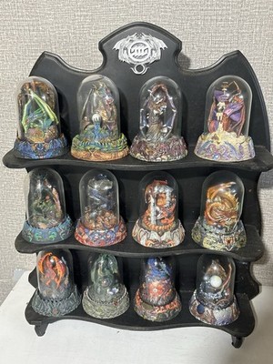 Franklin Mint Michael Whelan 12 Dragons Complete Set Glass Domes
