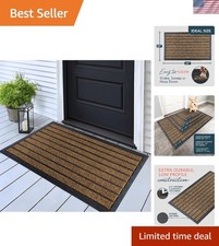 Elegant Non-Slip Outdoor Doormat - Durable 32x20 Dirt Trapper for All Seasons
