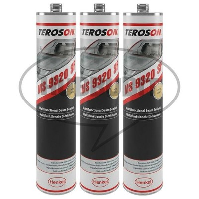 Teroson MS 9320 SF Ochre/ TAN/ BEIGE Sprayable Seam Sealer 310ml - 3 Pack