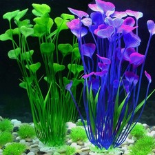 Artificial Fish Tank Plants Flowers Aquarium Decorations Plastic Accessories new