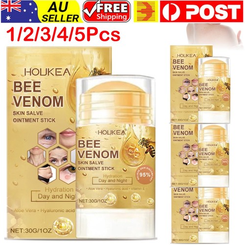 1-5Pcs Bee Venom Skin Salve Ointment Stick, Bee Venom Moisturizing Cream 30g - Picture 1 of 16