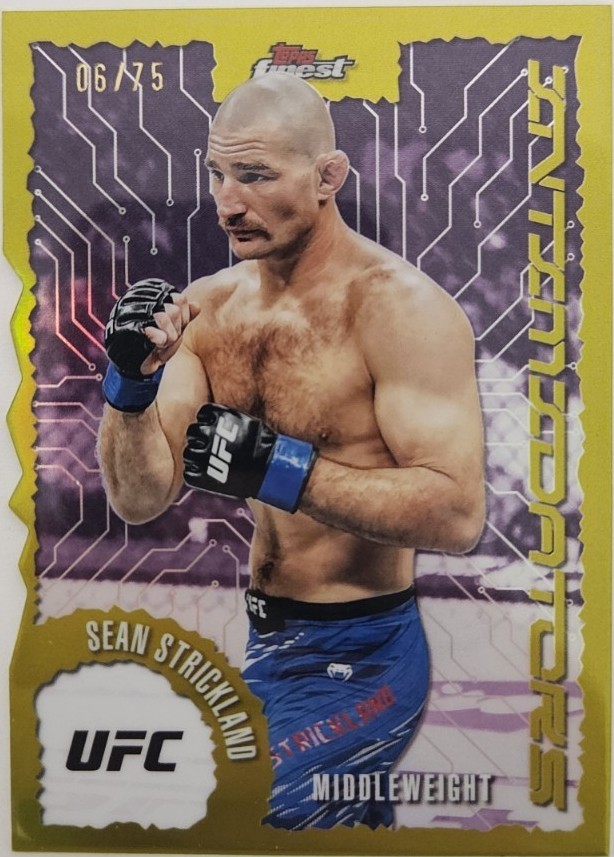 2025 Topps Finest UFC - Intimidators Sean Strickland #IT-18 Die-Cut ...