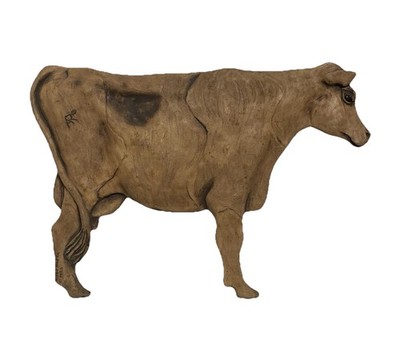 Alpha Rez Co. Cow Wall Plaque 1983 Wood Composite 3D Signed & Dated 13  Decor