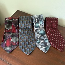 J Garcia Men  s Ties - Set Of 4 - 100 Silk - Great Condition- Various Collection